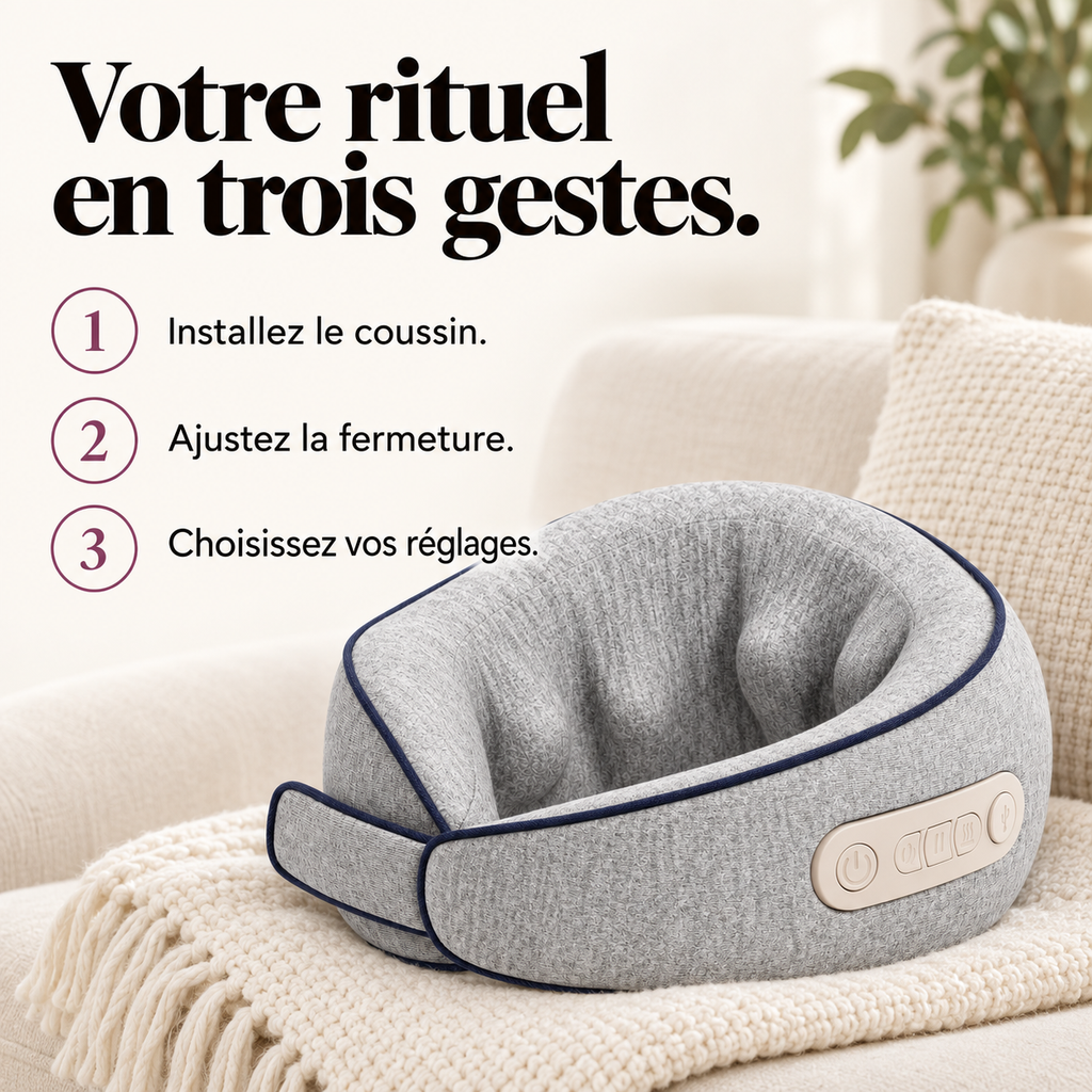 Coussin de massage nuque sans fil : présentation du modèle, visuel 8.