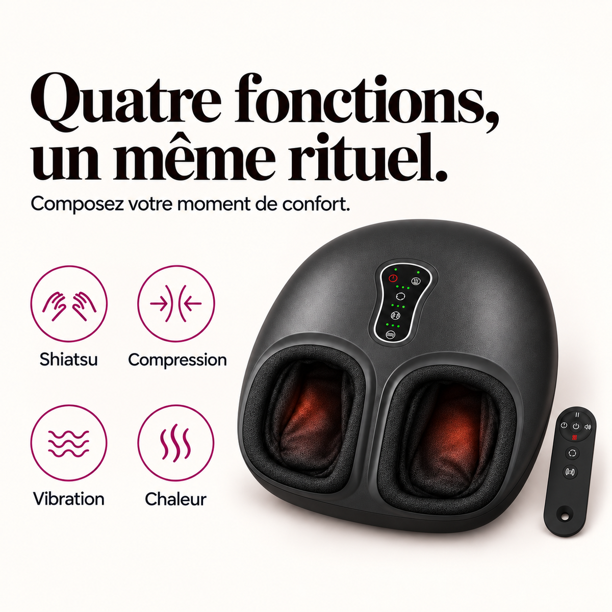 Masseur de pieds avec télécommande et pause : présentation du modèle, visuel 3.