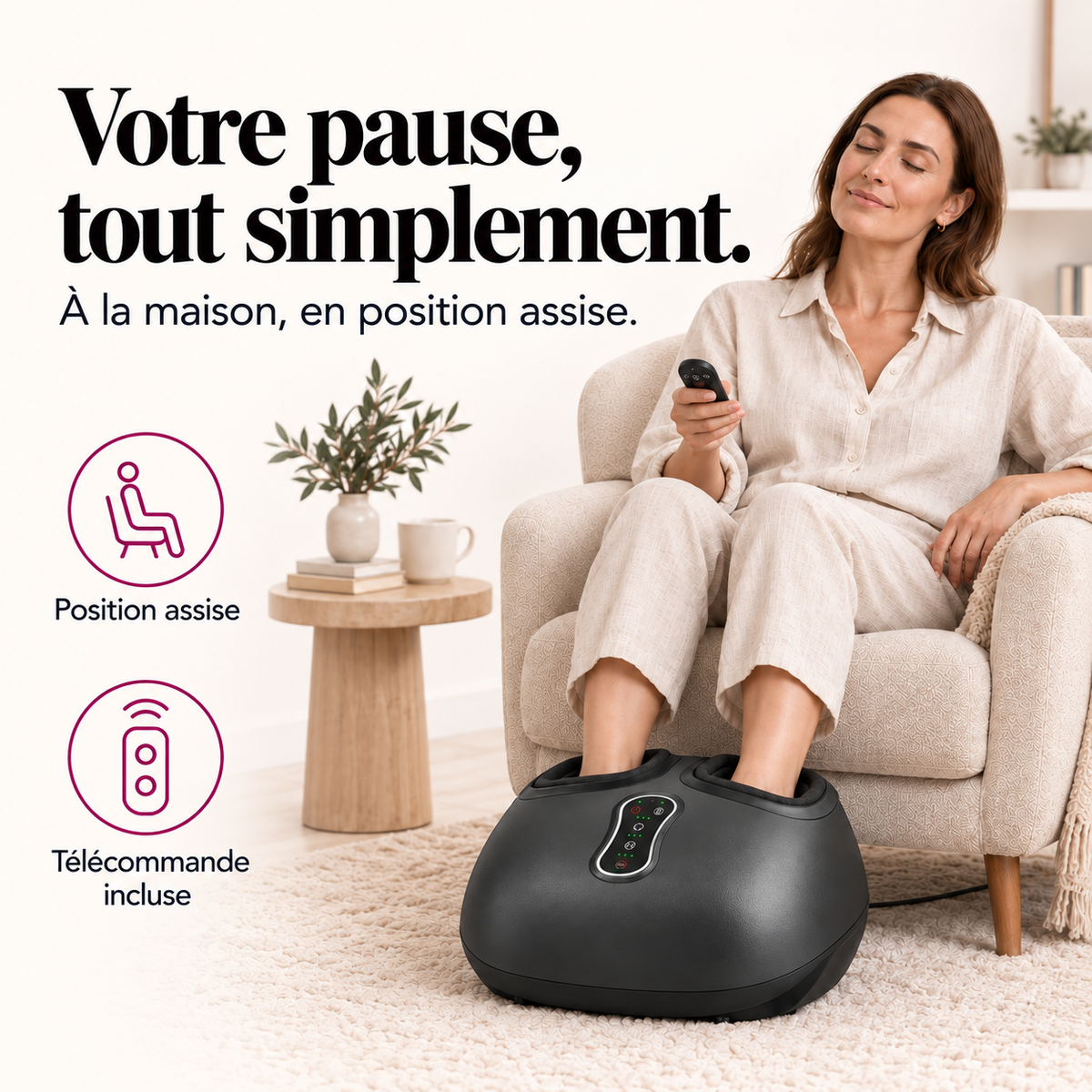 Masseur de pieds avec télécommande et pause : présentation du modèle, visuel 4.