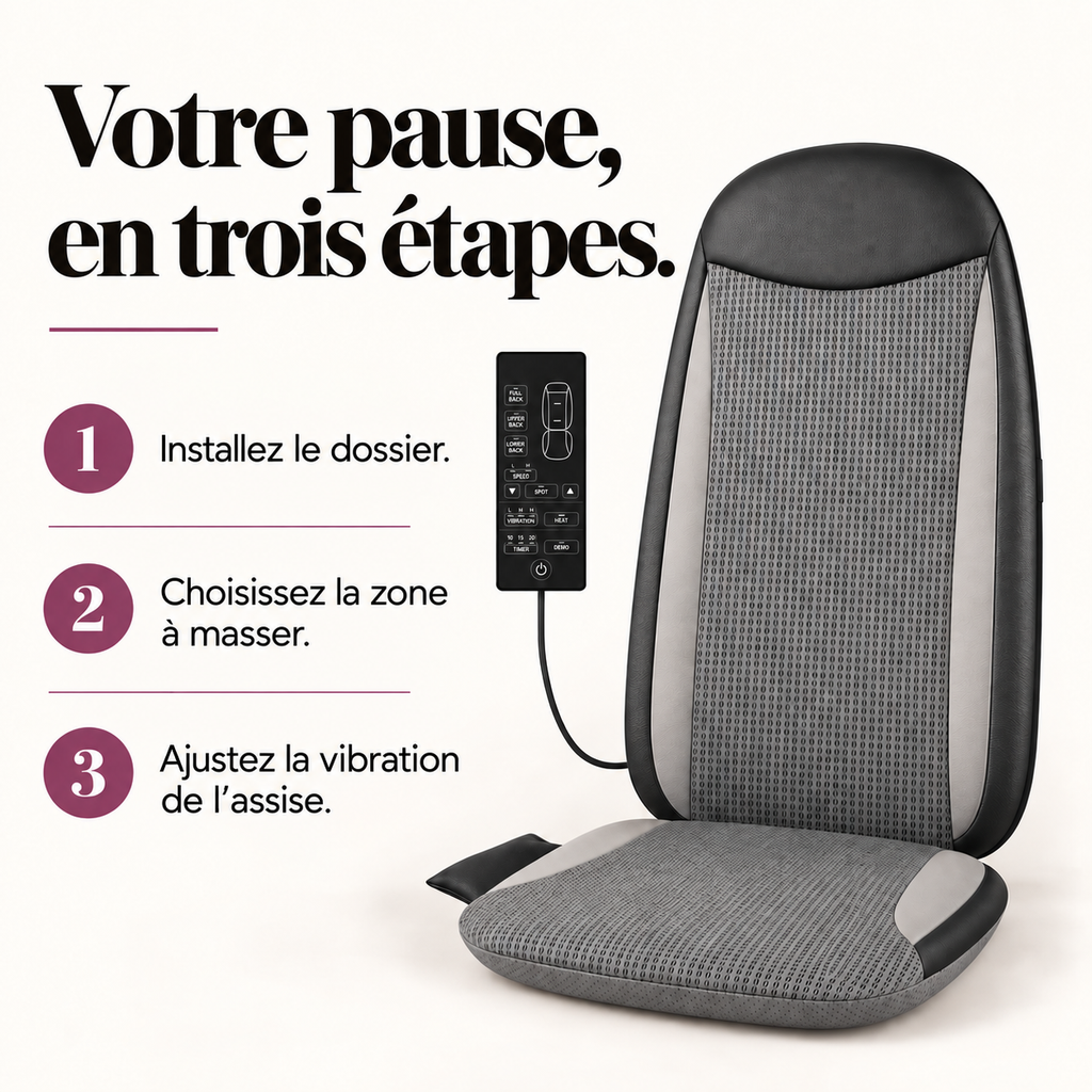 Dossier de massage shiatsu chauffant : présentation du modèle, visuel 7.