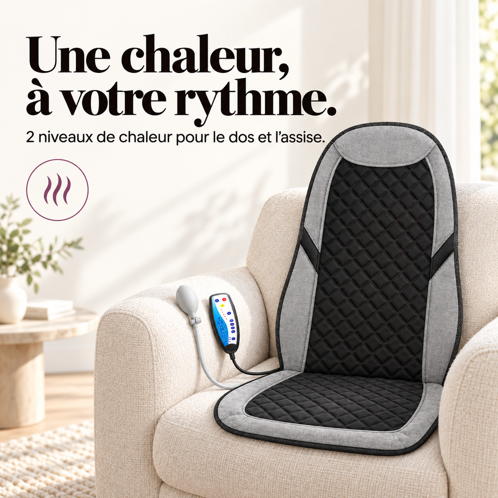 Coussin de siège vibrant à soutien lombaire : présentation du modèle, visuel 6.