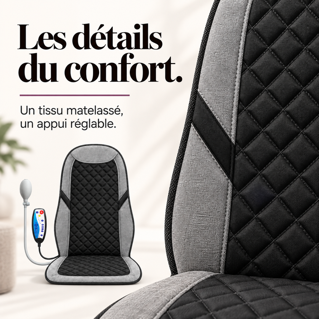 Coussin de siège vibrant à soutien lombaire : présentation du modèle, visuel 8.