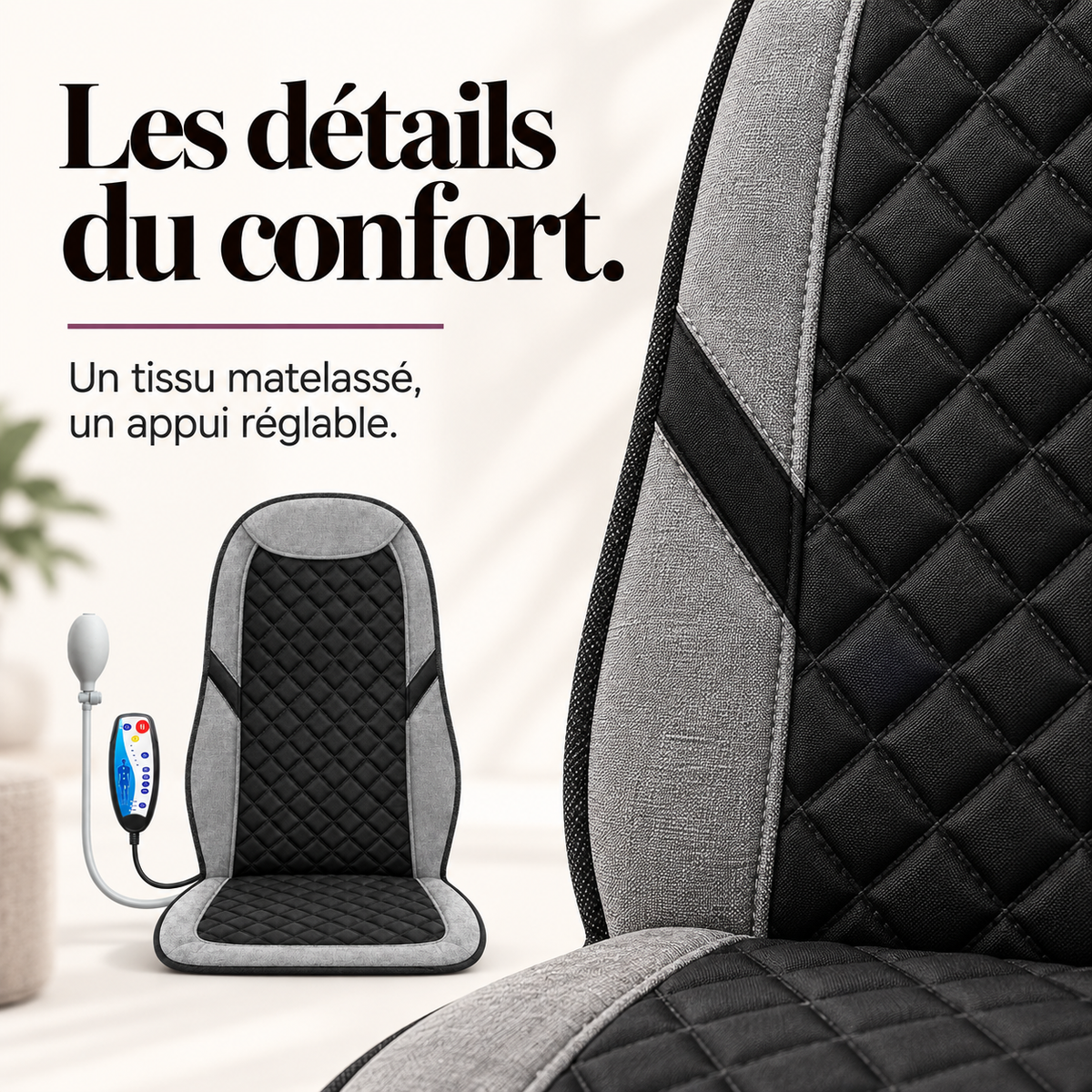 Coussin de siège vibrant à soutien lombaire : présentation du modèle, visuel 8.