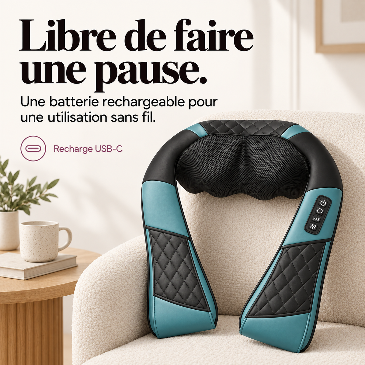 Masseur de nuque et épaules sans fil : présentation du modèle, visuel 7.