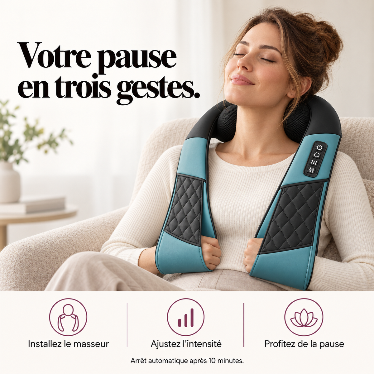 Masseur de nuque et épaules sans fil : présentation du modèle, visuel 8.