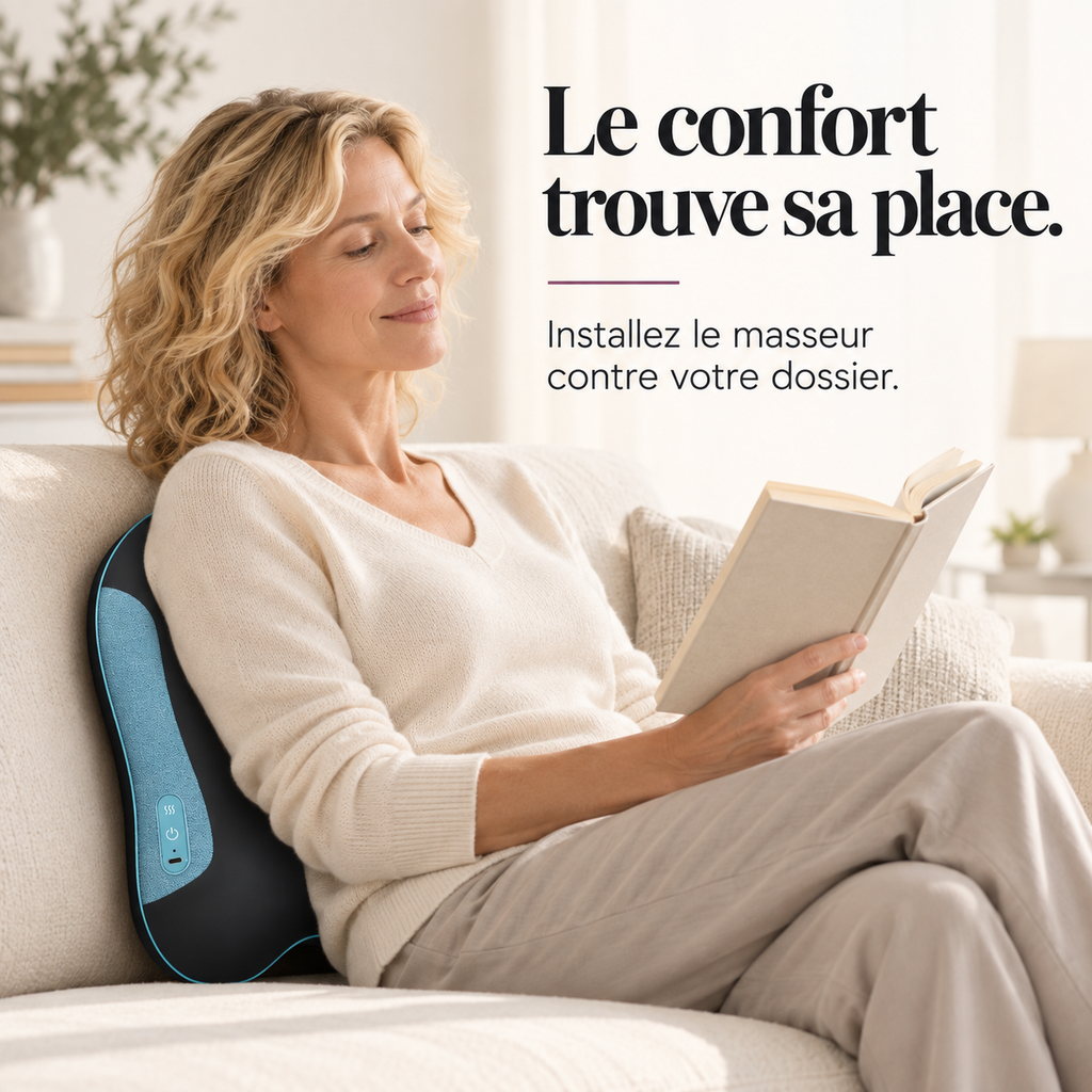 Masseur lombaire sans fil chauffant : présentation du modèle, visuel 4.