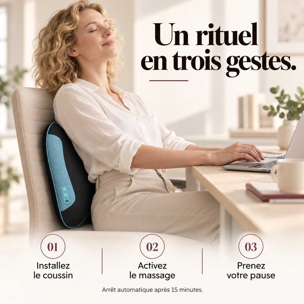 Masseur lombaire sans fil chauffant : présentation du modèle, visuel 8.