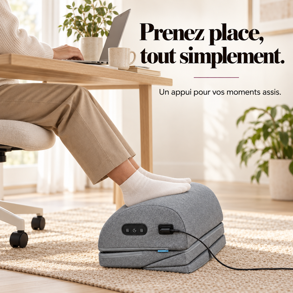 Repose-pieds chauffant sous bureau : présentation du modèle, visuel 4.