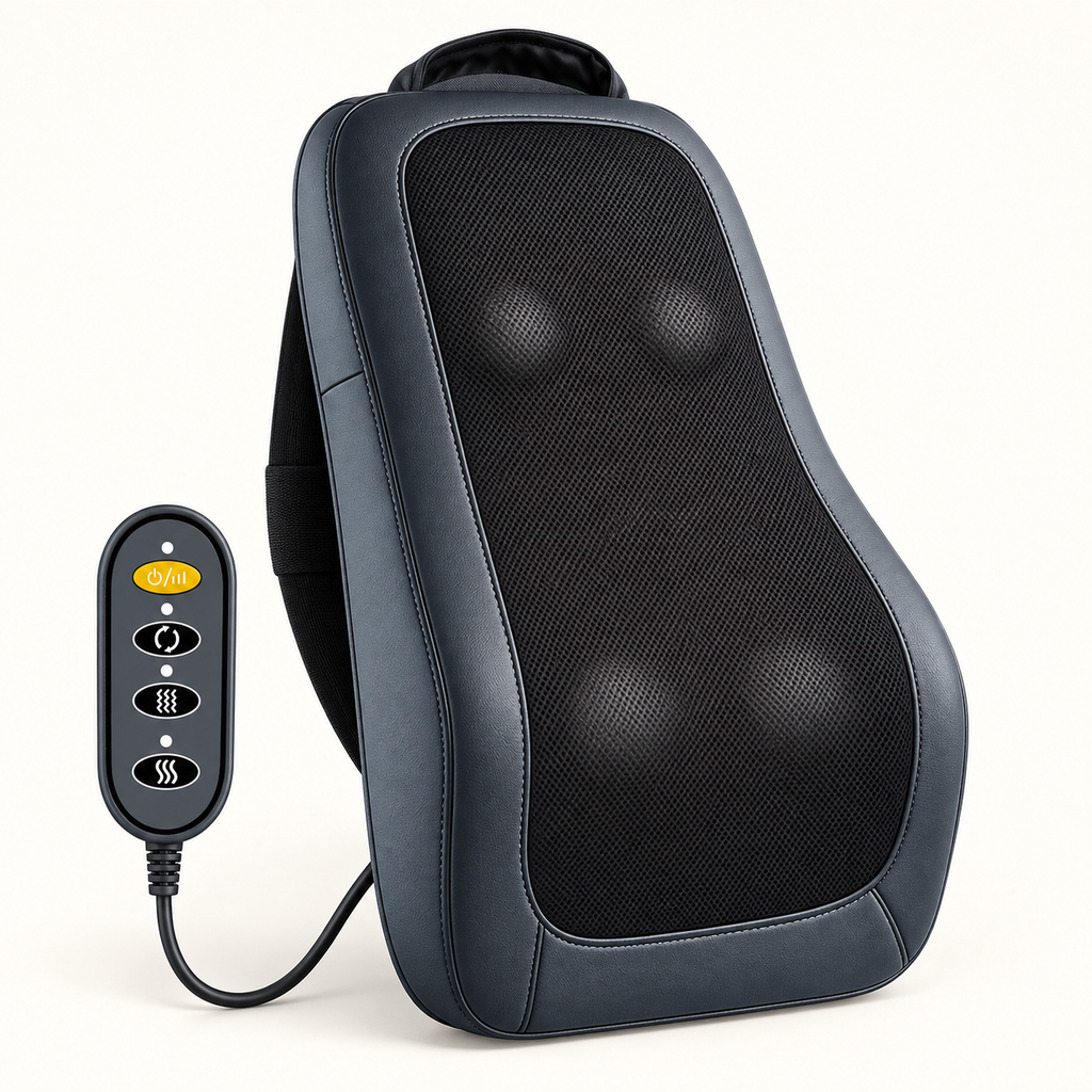 Coussin de massage shiatsu sans fil : vue du produit.