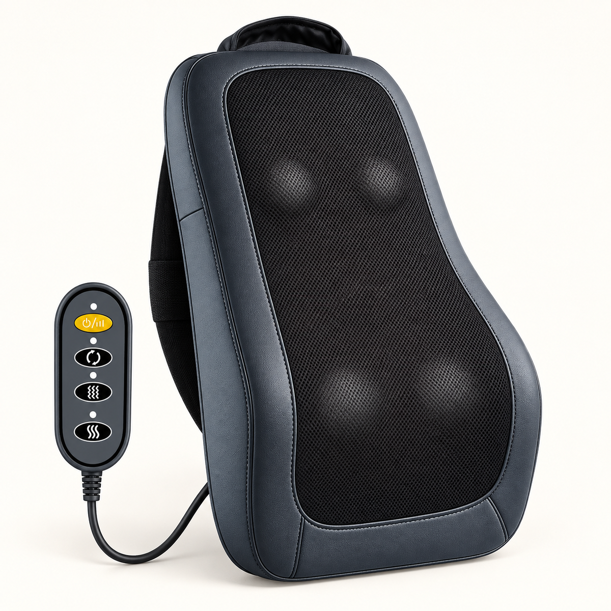 Coussin de massage shiatsu sans fil : vue du produit.