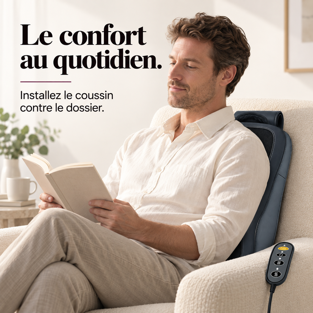 Coussin de massage shiatsu sans fil : présentation du modèle, visuel 4.