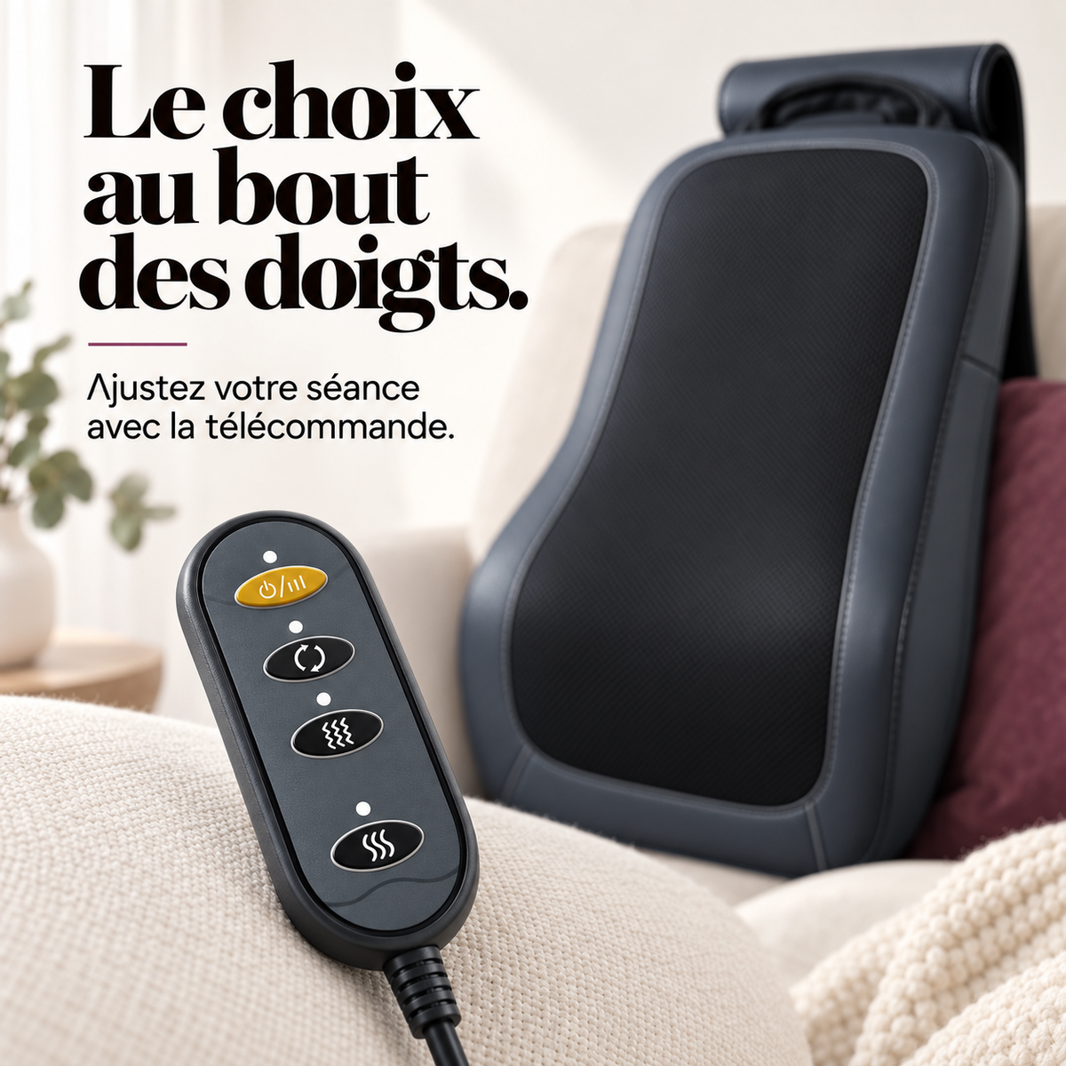 Coussin de massage shiatsu sans fil : présentation du modèle, visuel 5.
