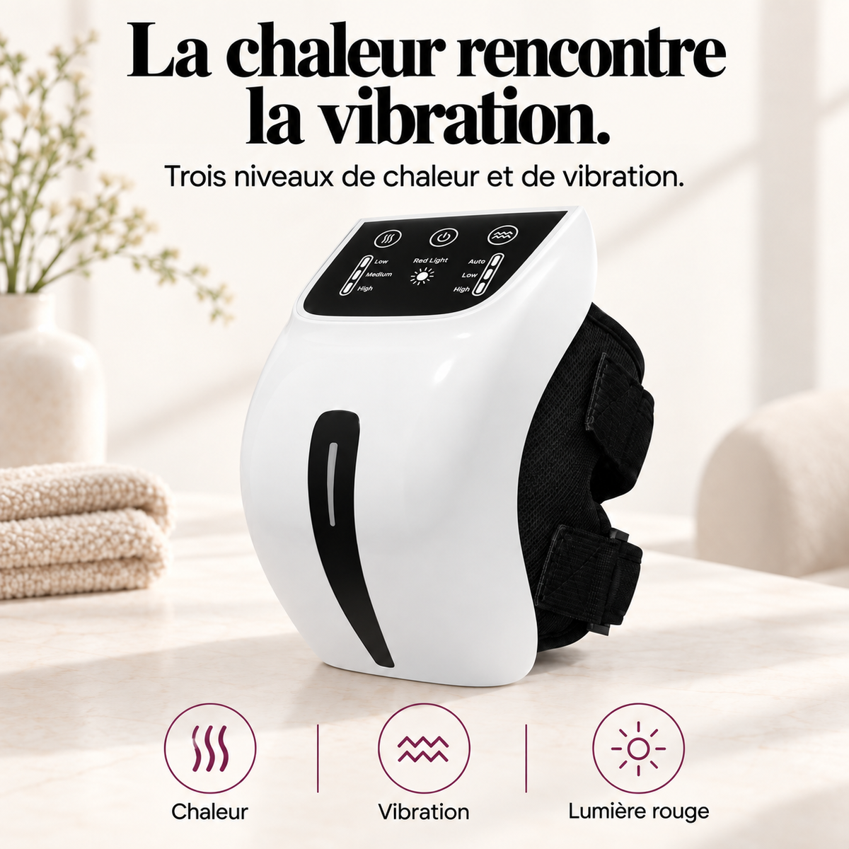 Masseur de genou sans fil chauffant : présentation du modèle, visuel 3.