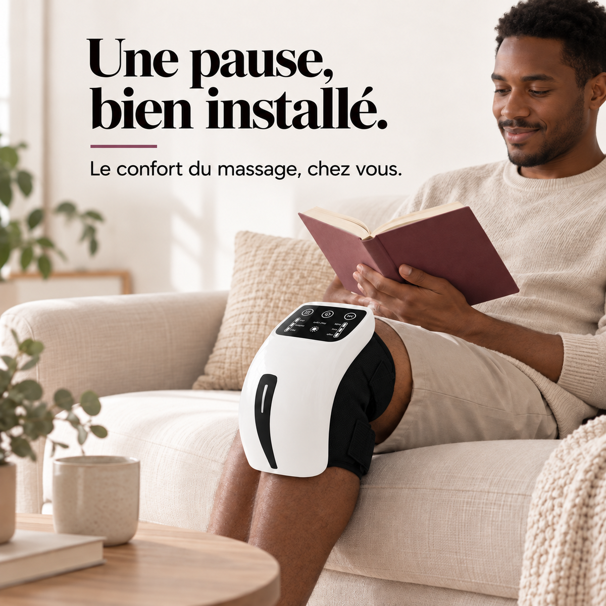 Masseur de genou sans fil chauffant : présentation du modèle, visuel 4.