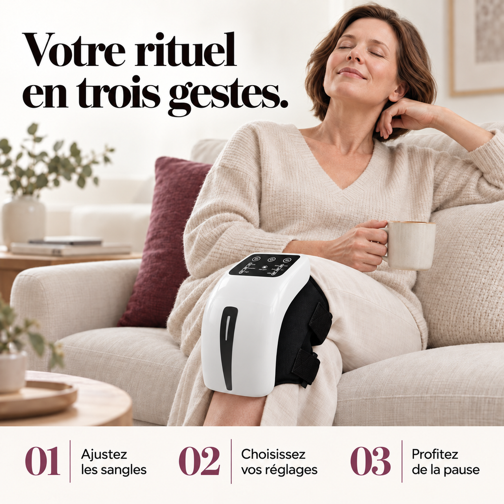 Masseur de genou sans fil chauffant : présentation du modèle, visuel 8.