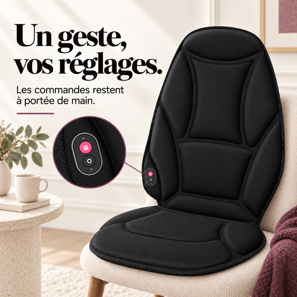 Coussin de siège vibrant et chauffant : présentation du modèle, visuel 5.