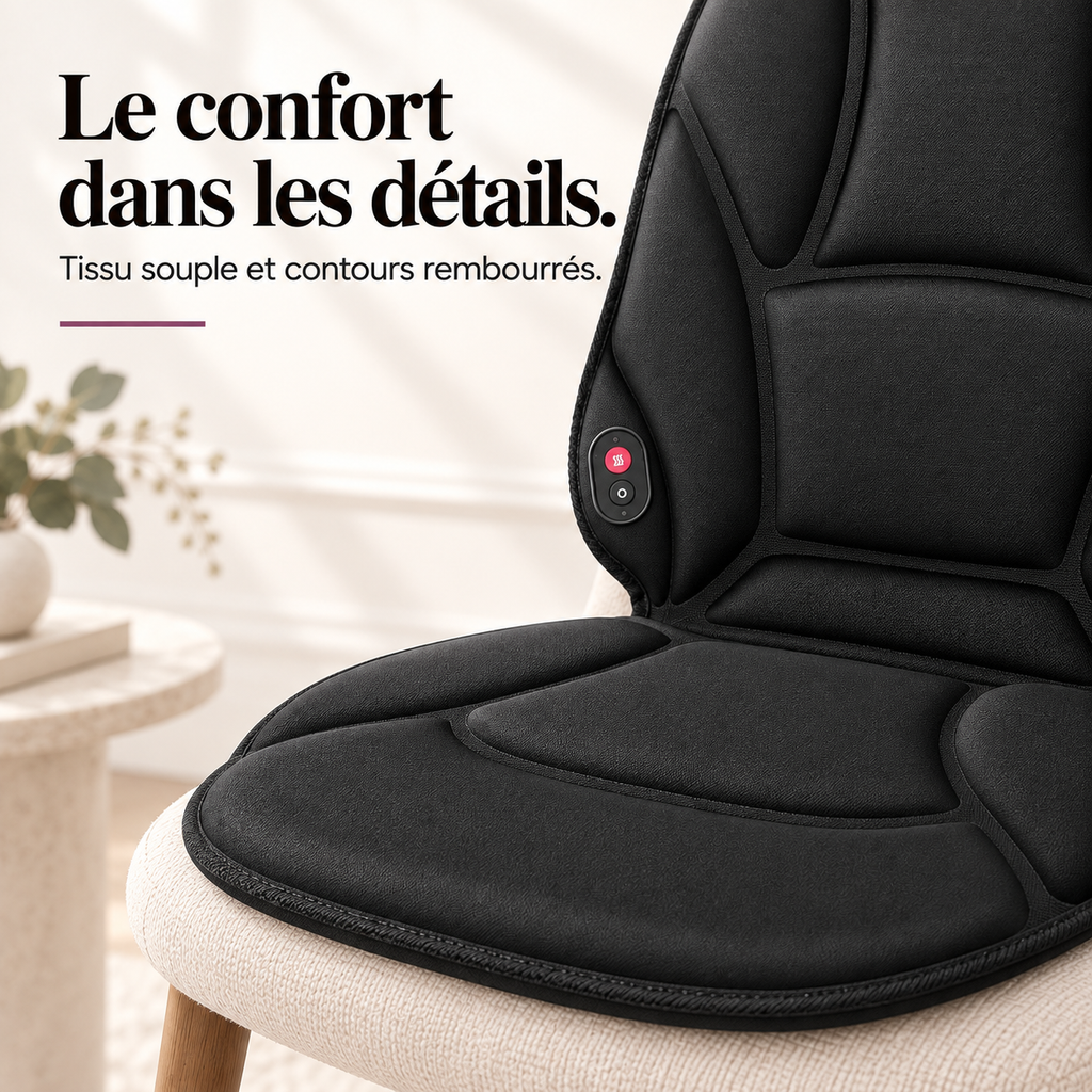 Coussin de siège vibrant et chauffant : présentation du modèle, visuel 6.