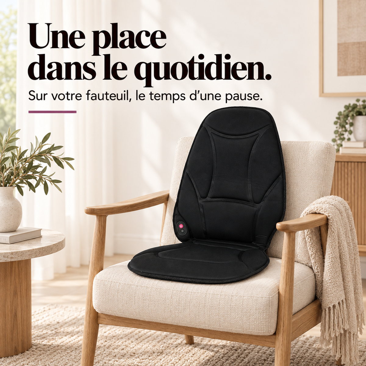Coussin de siège vibrant et chauffant : présentation du modèle, visuel 8.
