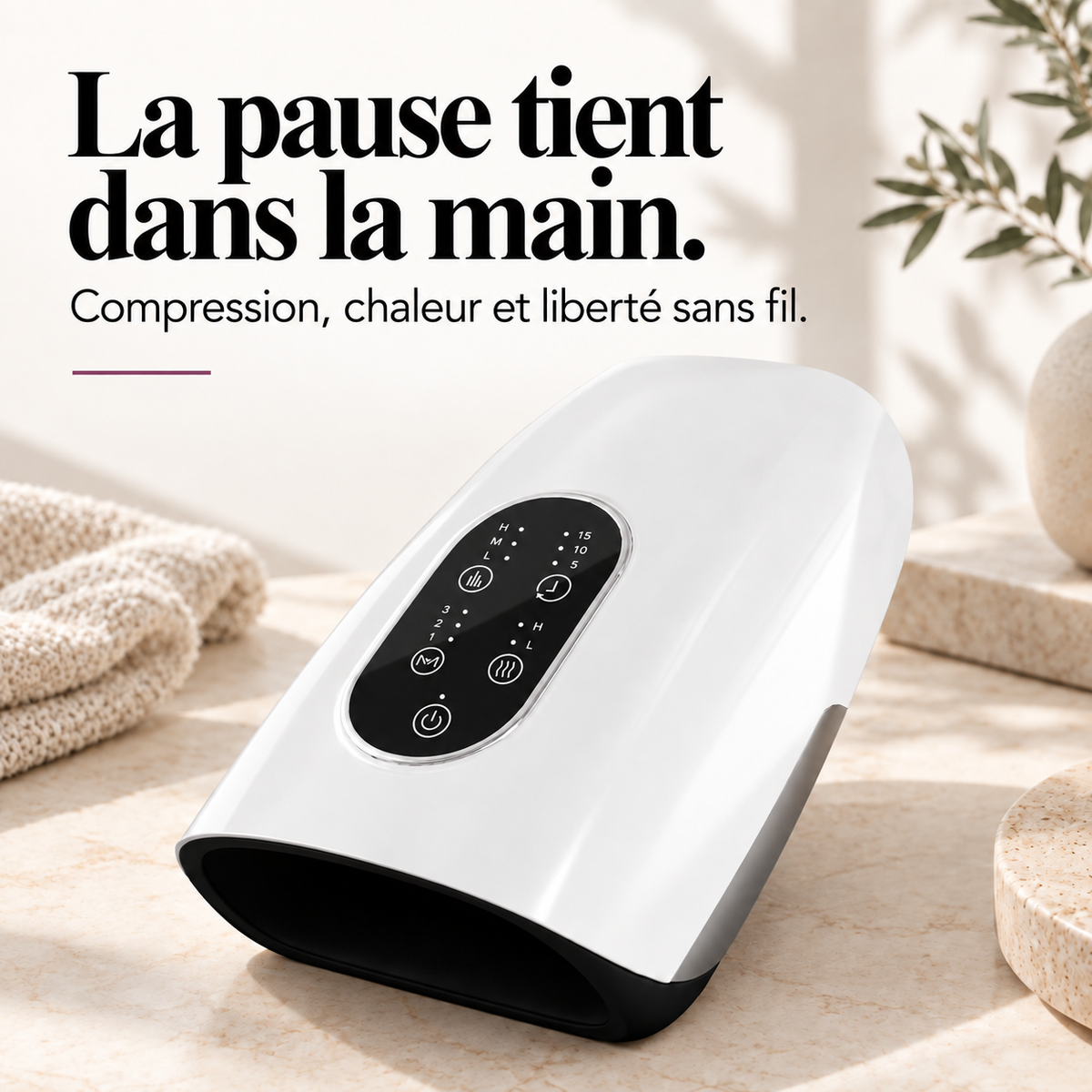 Masseur de main sans fil grand format : présentation du modèle, visuel 2.