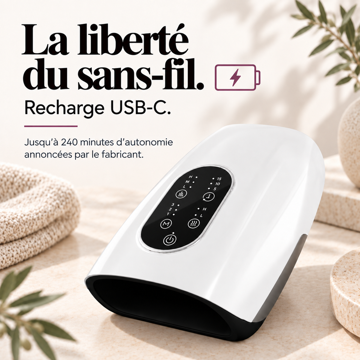 Masseur de main sans fil grand format : présentation du modèle, visuel 7.