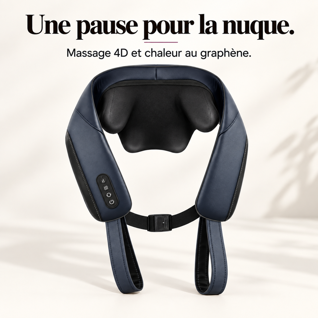 Masseur nuque et épaules chaleur graphène : présentation du modèle, visuel 2.