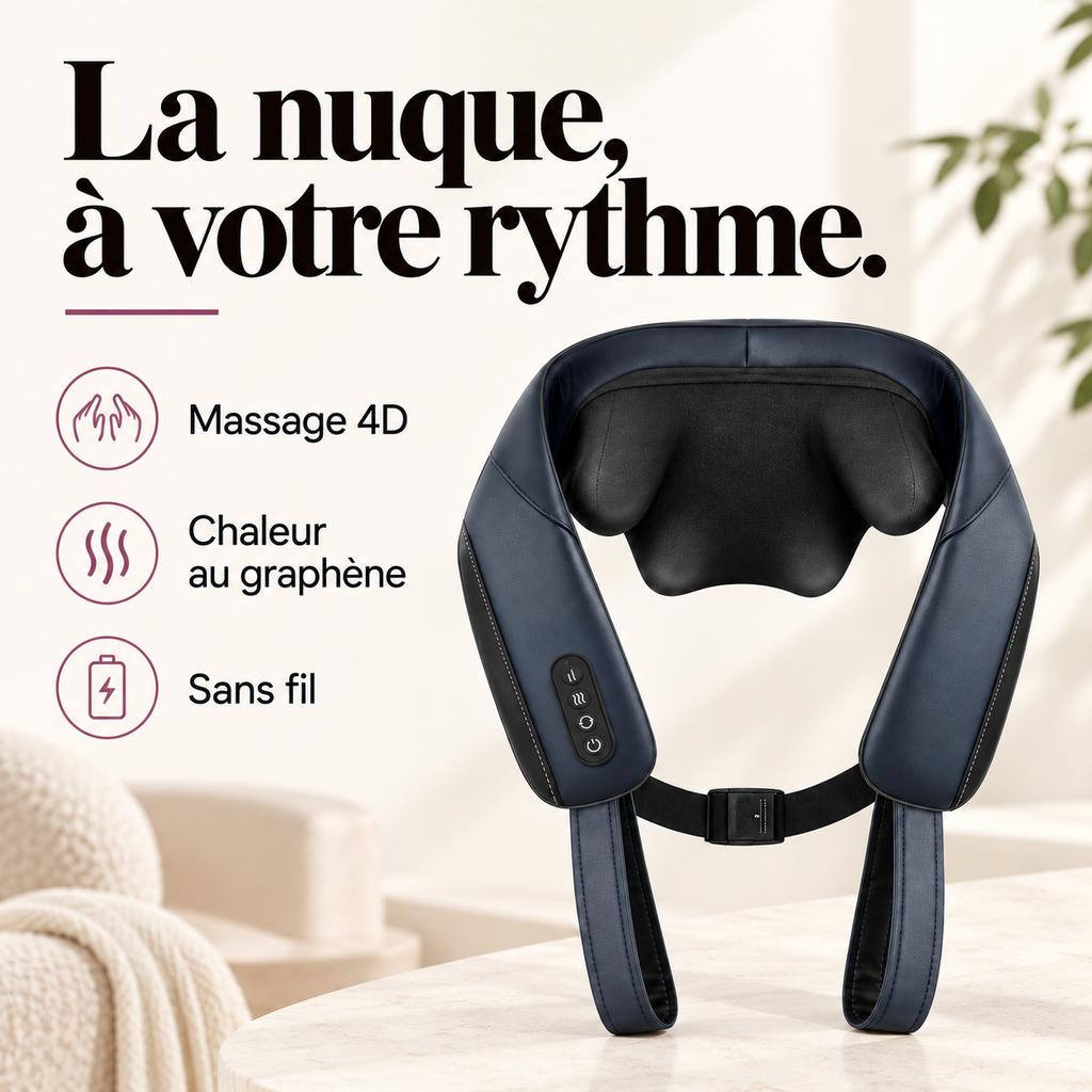 Masseur nuque et épaules chaleur graphène : présentation du modèle, visuel 3.