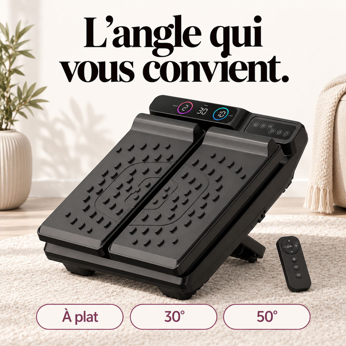 Masseur de pieds à vibrations inclinable : présentation du modèle, visuel 7.