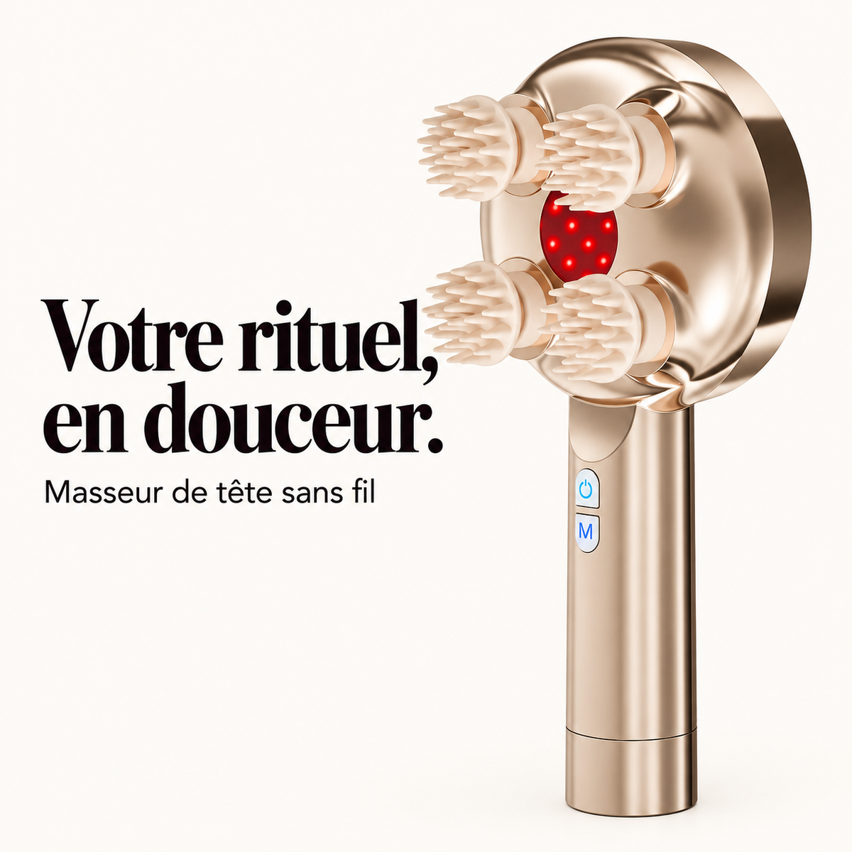 Masseur de tête sans fil étanche : présentation du modèle, visuel 2.