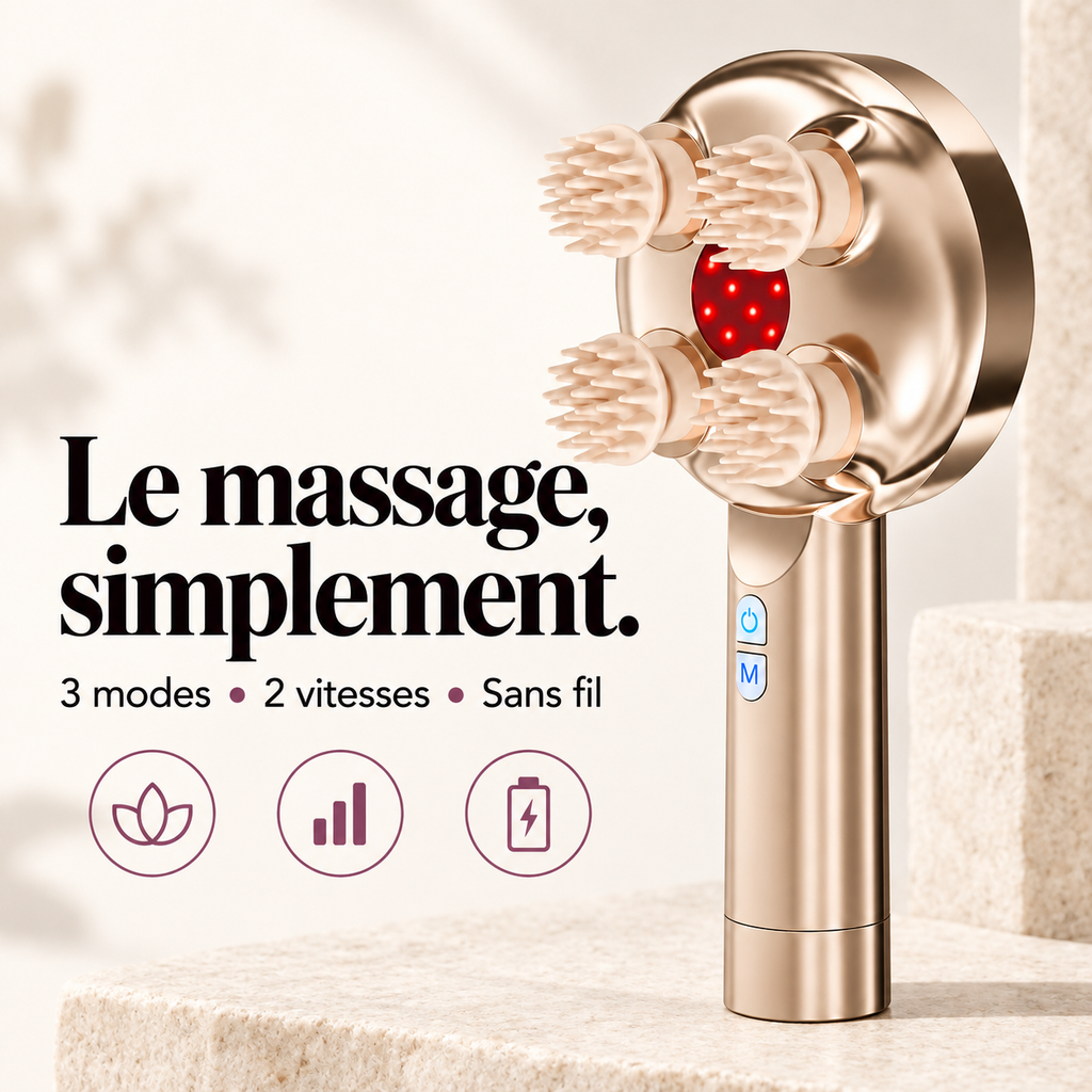 Masseur de tête sans fil étanche : présentation du modèle, visuel 3.