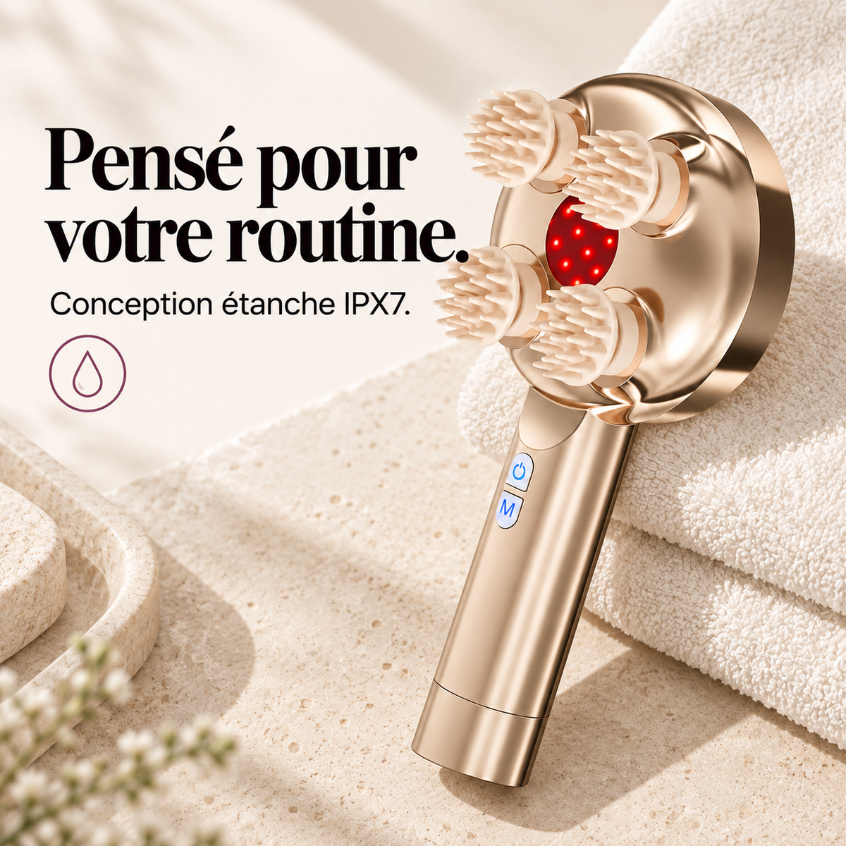 Masseur de tête sans fil étanche : présentation du modèle, visuel 7.