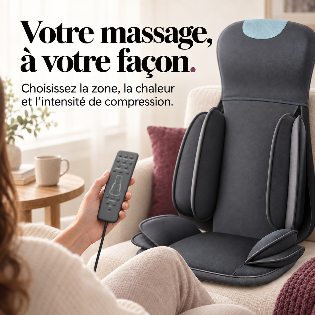 Siège de massage dos et nuque : présentation du modèle, visuel 5.