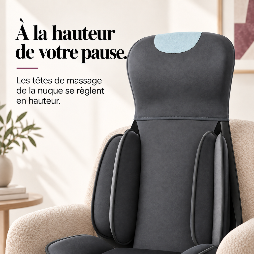 Siège de massage dos et nuque : présentation du modèle, visuel 7.