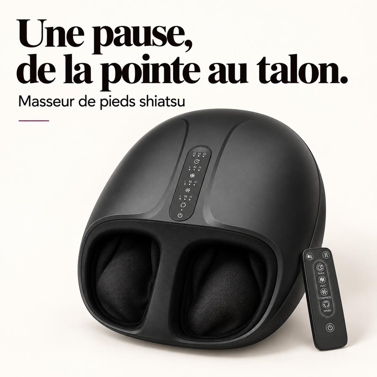 Masseur de pieds shiatsu trois zones : présentation du modèle, visuel 2.