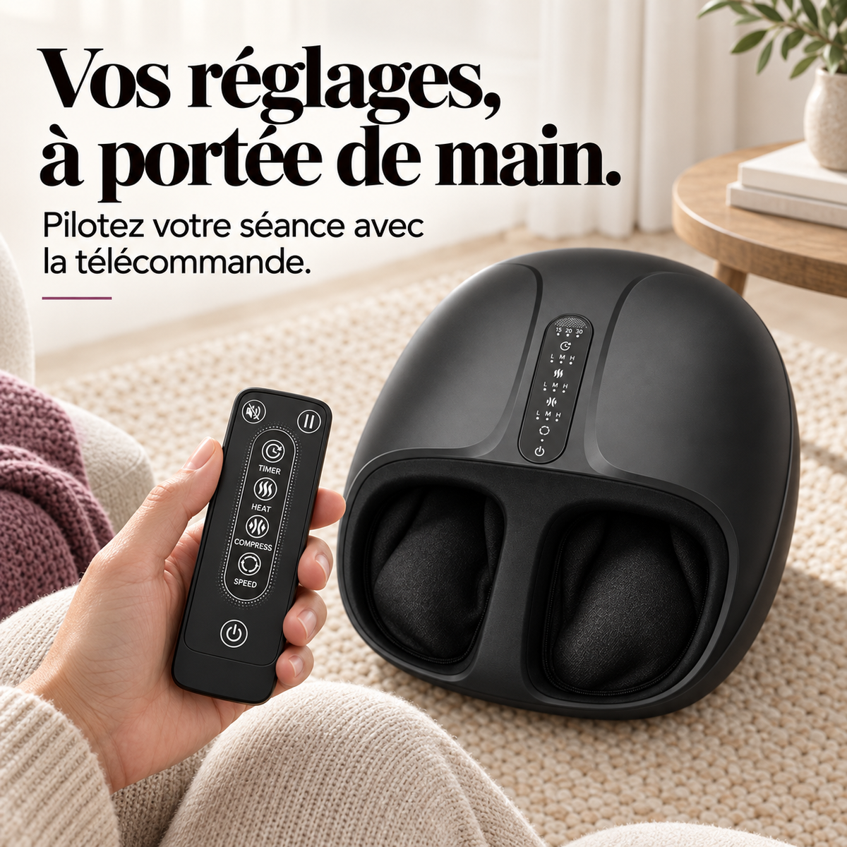 Masseur de pieds shiatsu trois zones : présentation du modèle, visuel 5.