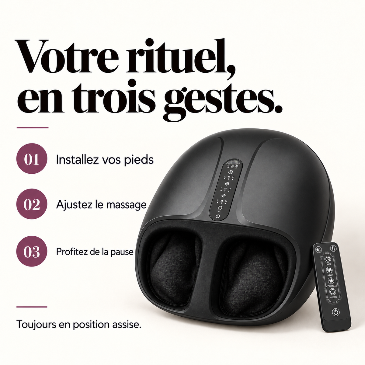 Masseur de pieds shiatsu trois zones : présentation du modèle, visuel 8.