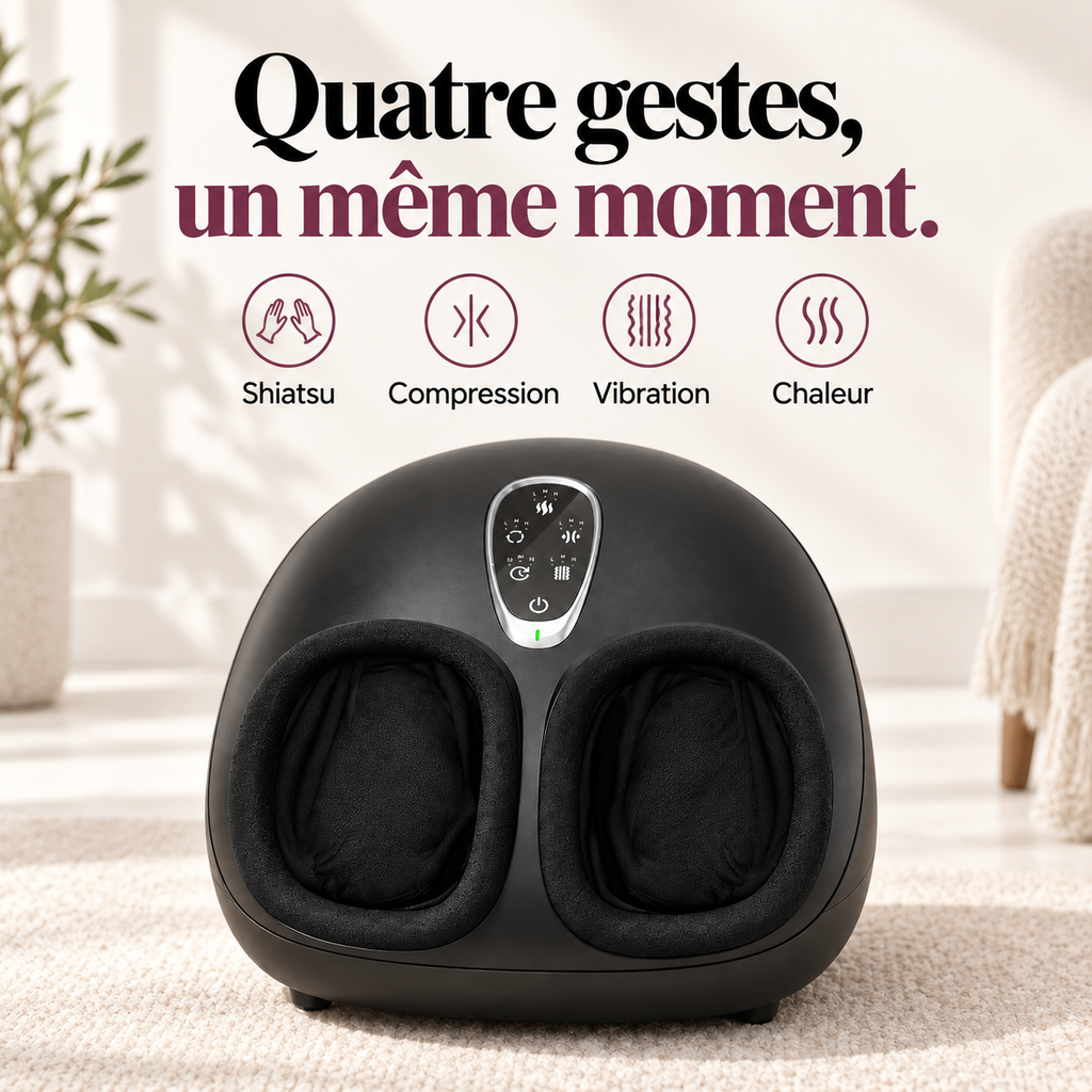 Masseur de pieds shiatsu quatre fonctions : présentation du modèle, visuel 3.