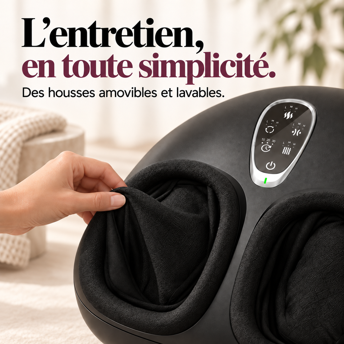 Masseur de pieds shiatsu quatre fonctions : présentation du modèle, visuel 6.