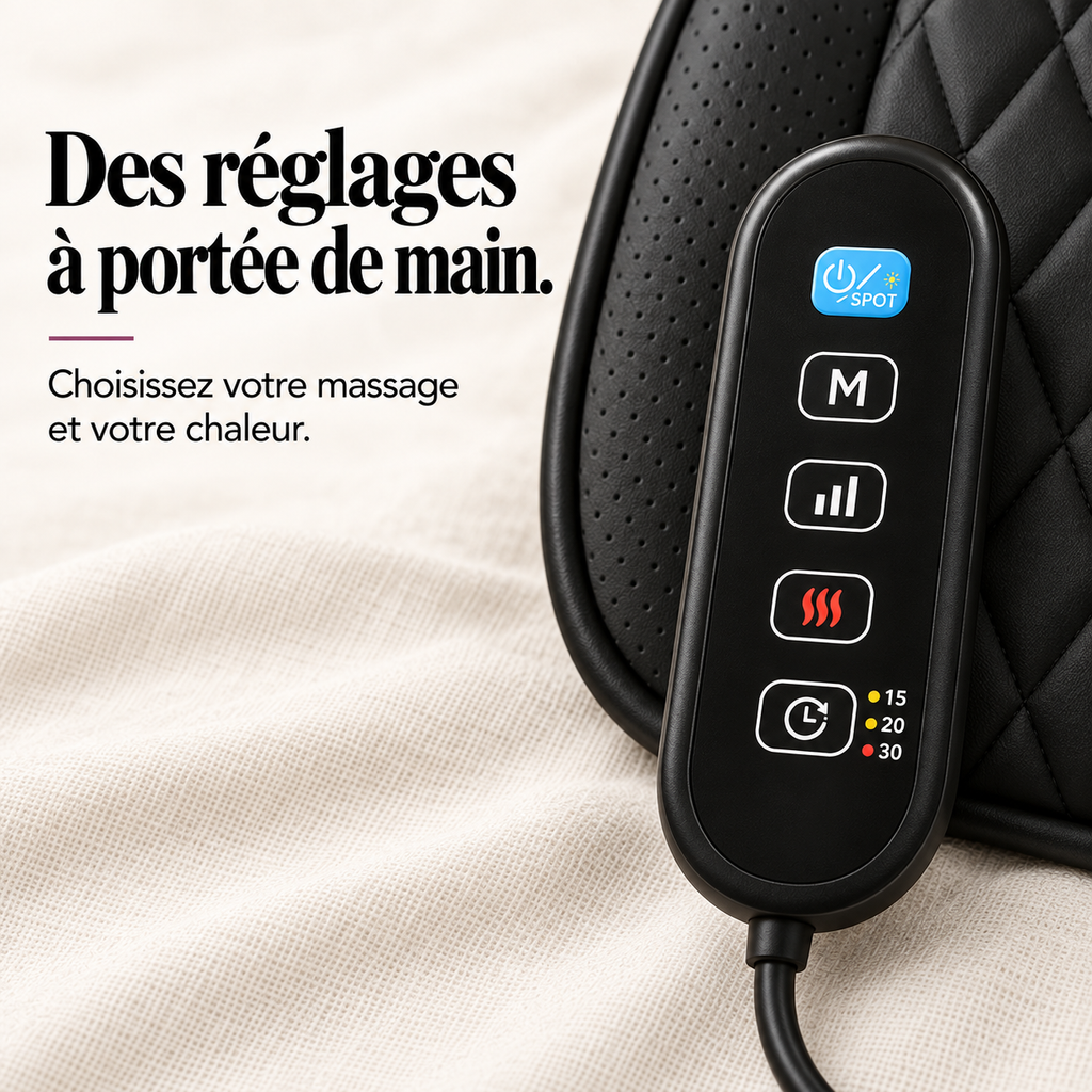 Masseur de dos extra-plat chauffant : présentation du modèle, visuel 5.