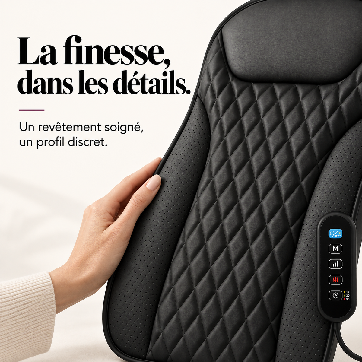 Masseur de dos extra-plat chauffant : présentation du modèle, visuel 6.