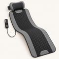 Tapis de massage vibrant et coussin shiatsu : vue du produit.
