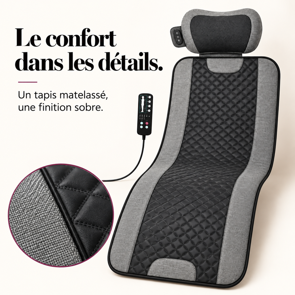 Tapis de massage vibrant et coussin shiatsu : présentation du modèle, visuel 6.