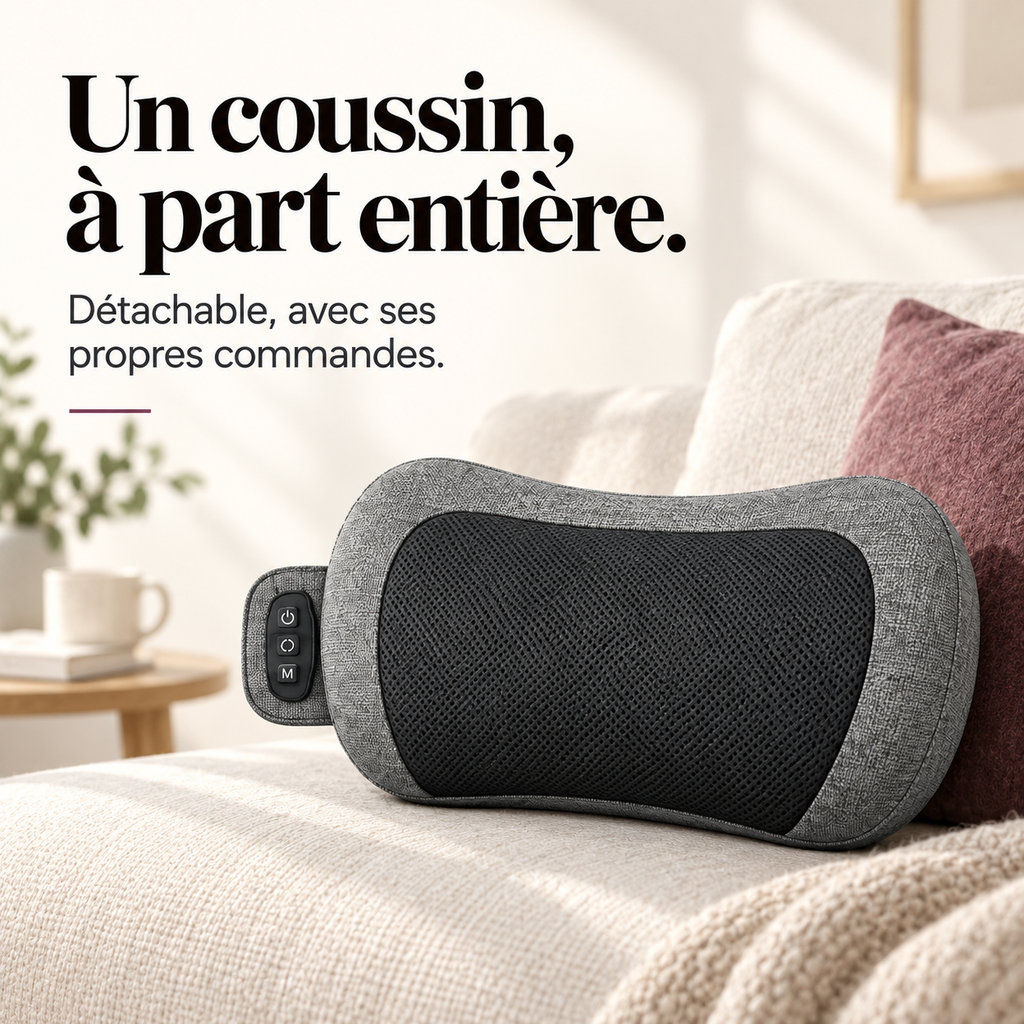 Tapis de massage vibrant et coussin shiatsu : présentation du modèle, visuel 7.