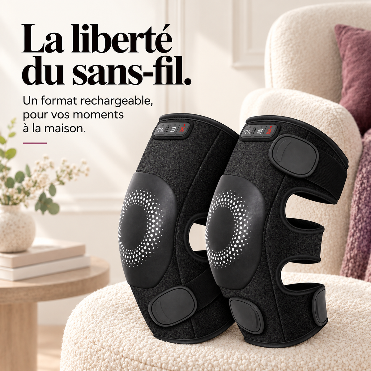 Masseur de genou chauffant sans fil : présentation du modèle, visuel 7.