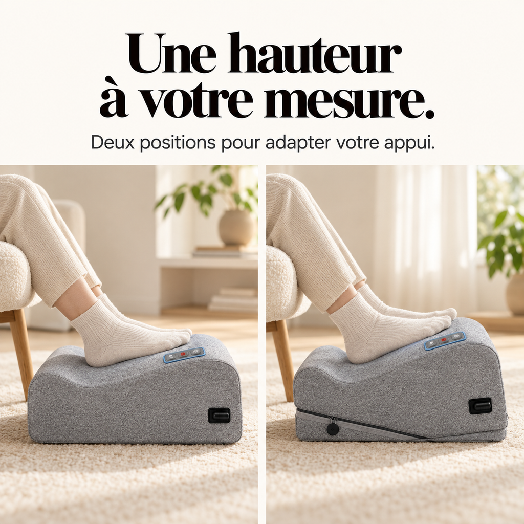 Repose-pieds ergonomique chauffant et vibrant : présentation du modèle, visuel 7.