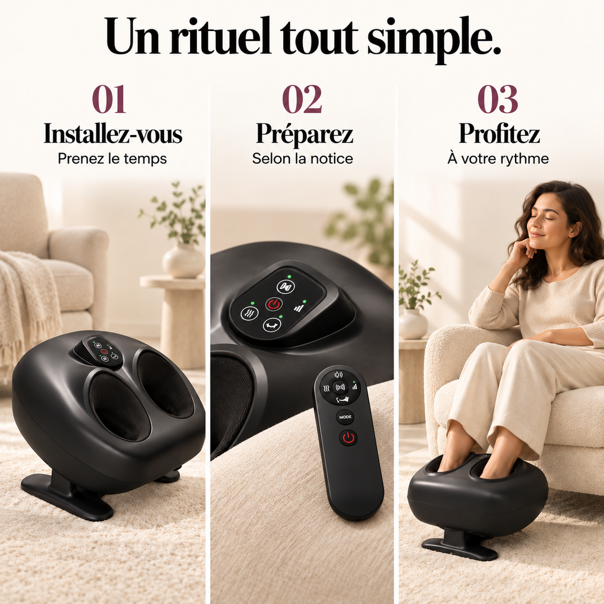 Masseur de pieds oscillant chauffant : présentation du modèle, visuel 8.