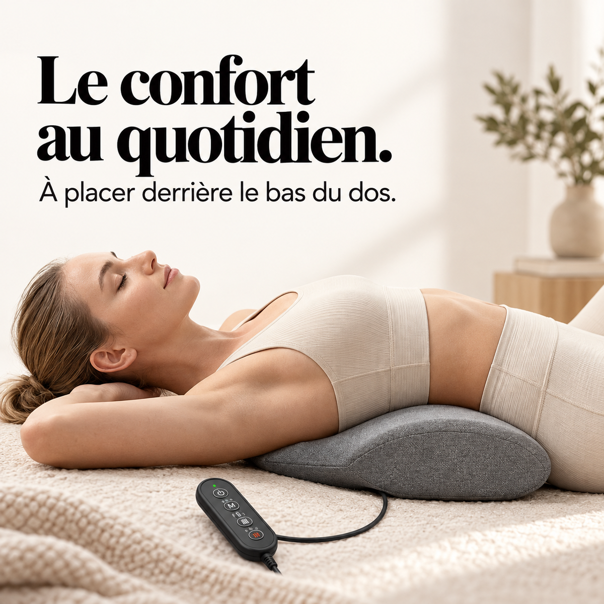 Coussin lombaire sans fil trois fonctions : présentation du modèle, visuel 5.