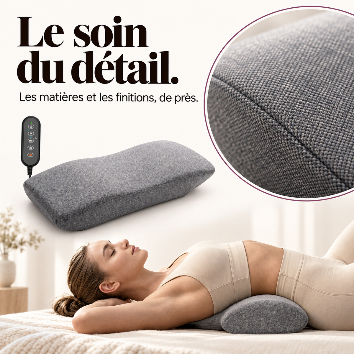 Coussin lombaire sans fil trois fonctions : présentation du modèle, visuel 6.