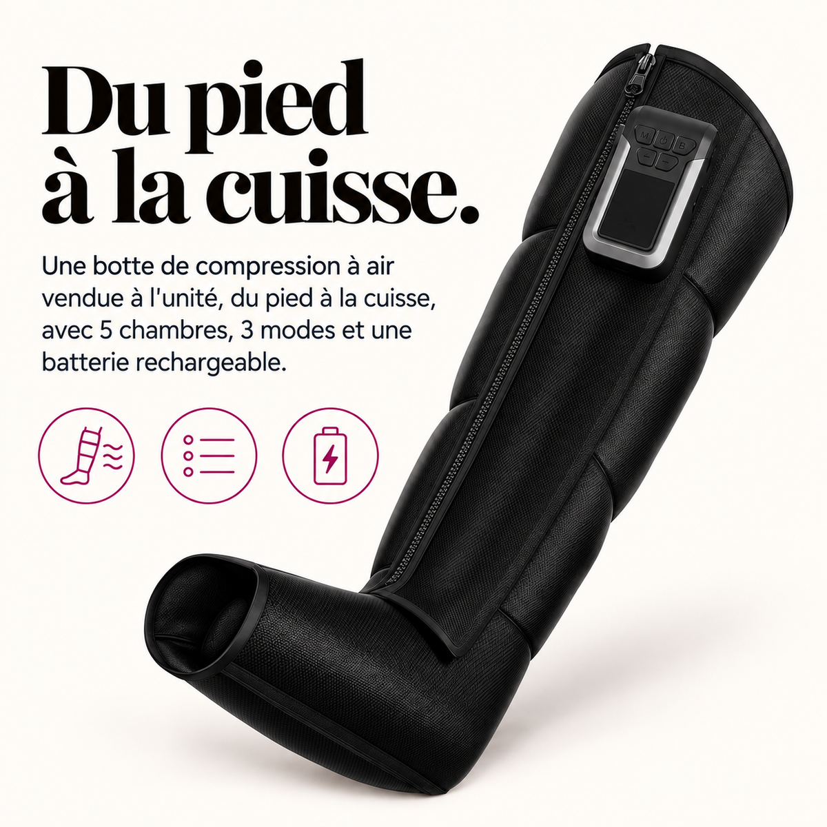 Botte de compression à air sans fil : présentation du modèle, visuel 3.