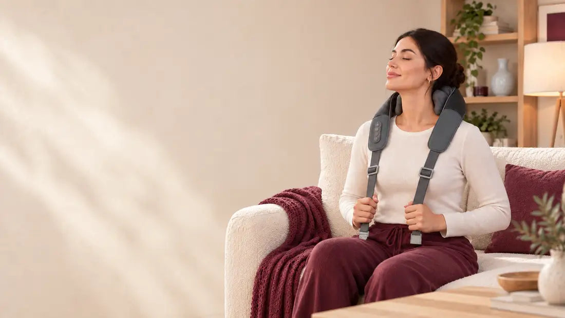 Un massage de la nuque dans un salon lumineux